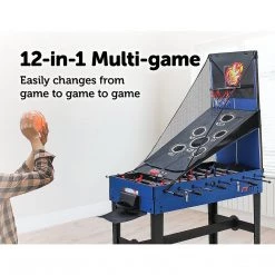 Randy & Travis Machinery 4FT 12-in-1 Combo Games Tables Foosball Soccer Basketball Hockey Pool Table Tennis Games & Hobbies