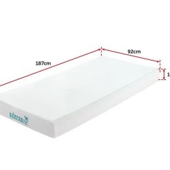 Furniture Palermo Single Mattress Memory Foam Green Tea Infused CertiPUR Approved