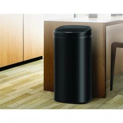 Randy & Travis Machinery Home & Lifestyle 68L Motion Sensor Bin Automatic Stainless Steel Kitchen Rubbish Trash - Black