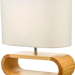 FactoryFast.com.au Home & Lifestyle Wooden Modern Table Lamp Timber Bedside Lighting Desk Reading Light Brown White
