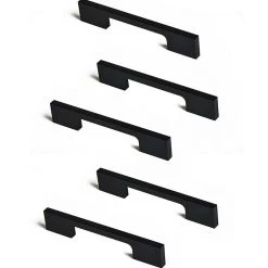Randy & Travis Machinery 5 X 96mm Kitchen Cabinet Cupboard Door Drawer Handles Square Black Furniture Pulls DIY & Renovation