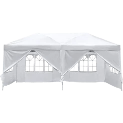 Bariloche 3x6m Gazebo Outdoor Marquee Tent Canopy White Outdoor & Leisure