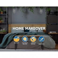 Randy & Travis Machinery Furniture Set Of 4 Industrial 3-Rod Retro Hairpin Table Legs 12mm Steel Bench Desk - 41cm