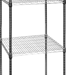 Palermo Furniture Modular Chrome Wire Storage Shelf 180 X 60 X 60cm Steel Shelving