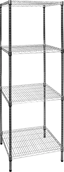 Palermo Furniture Modular Chrome Wire Storage Shelf 180 X 60 X 60cm Steel Shelving