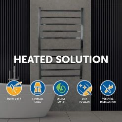 Della Francesca Electric Heated Bathroom Towel Rack / Rails -100w