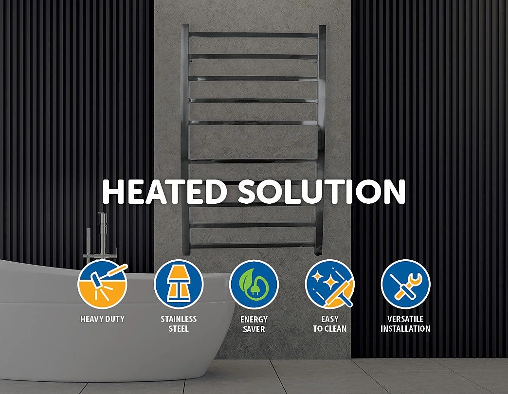 Della Francesca Electric Heated Bathroom Towel Rack / Rails -100w