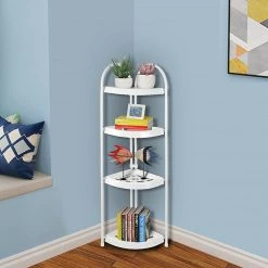Randy & Travis Machinery Shower Corner Shelf White Caddy Bathroom Shelves Organiser Bath Storage Rack 4
