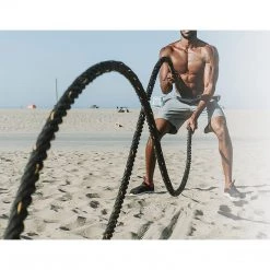 Randy & Travis Machinery Battle Rope Dia 3.8cm X 9M Length Poly Exercise Workout Strength Training Sports & Fitness