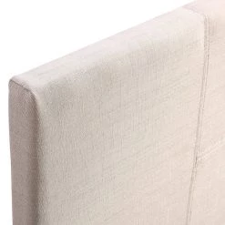 Palermo Single Bed Frame Beige Linen Fabric Furniture
