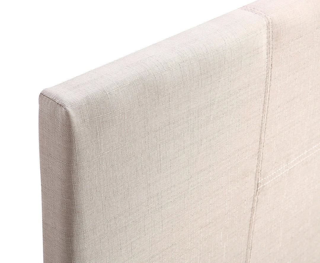 Palermo Single Bed Frame Beige Linen Fabric Furniture