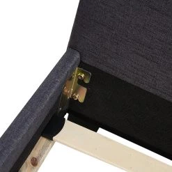 Palermo King Bed Frame Grey Linen Fabric
