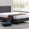 Palermo Furniture Double Bed Frame Grey Linen Fabric