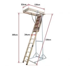Randy & Travis Machinery Attic Loft Ladder - 2.7m - 3.05m DIY & Renovation