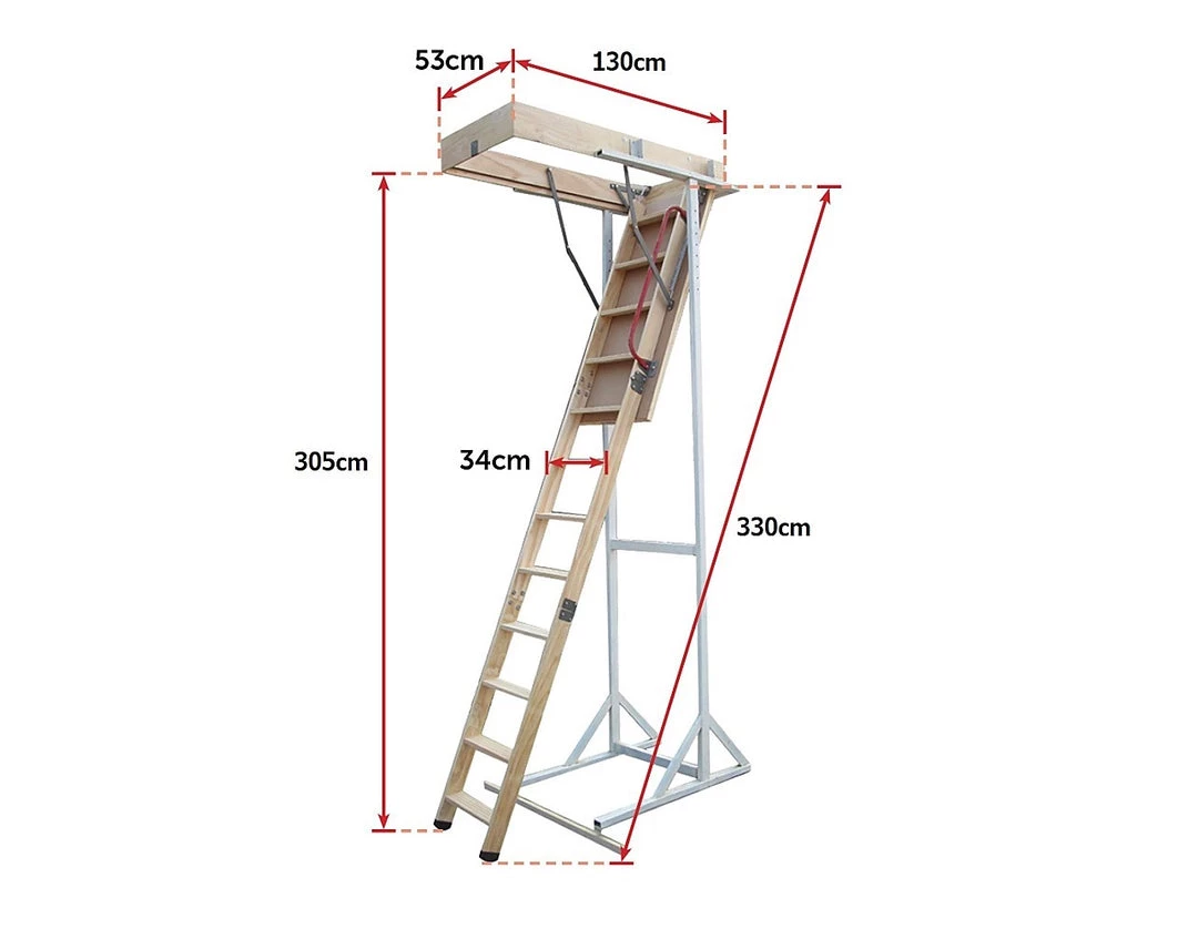 Randy & Travis Machinery Attic Loft Ladder - 2.7m - 3.05m DIY & Renovation