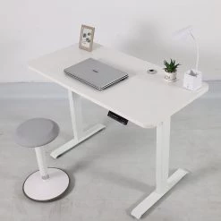 Furniture Palermo Standing Desk Sit Stand Height Adjustable Motorised 120cm Table Dual Motor