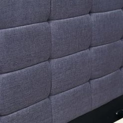 Palermo Furniture King Grey Linen Fabric Deluxe Bed Frame