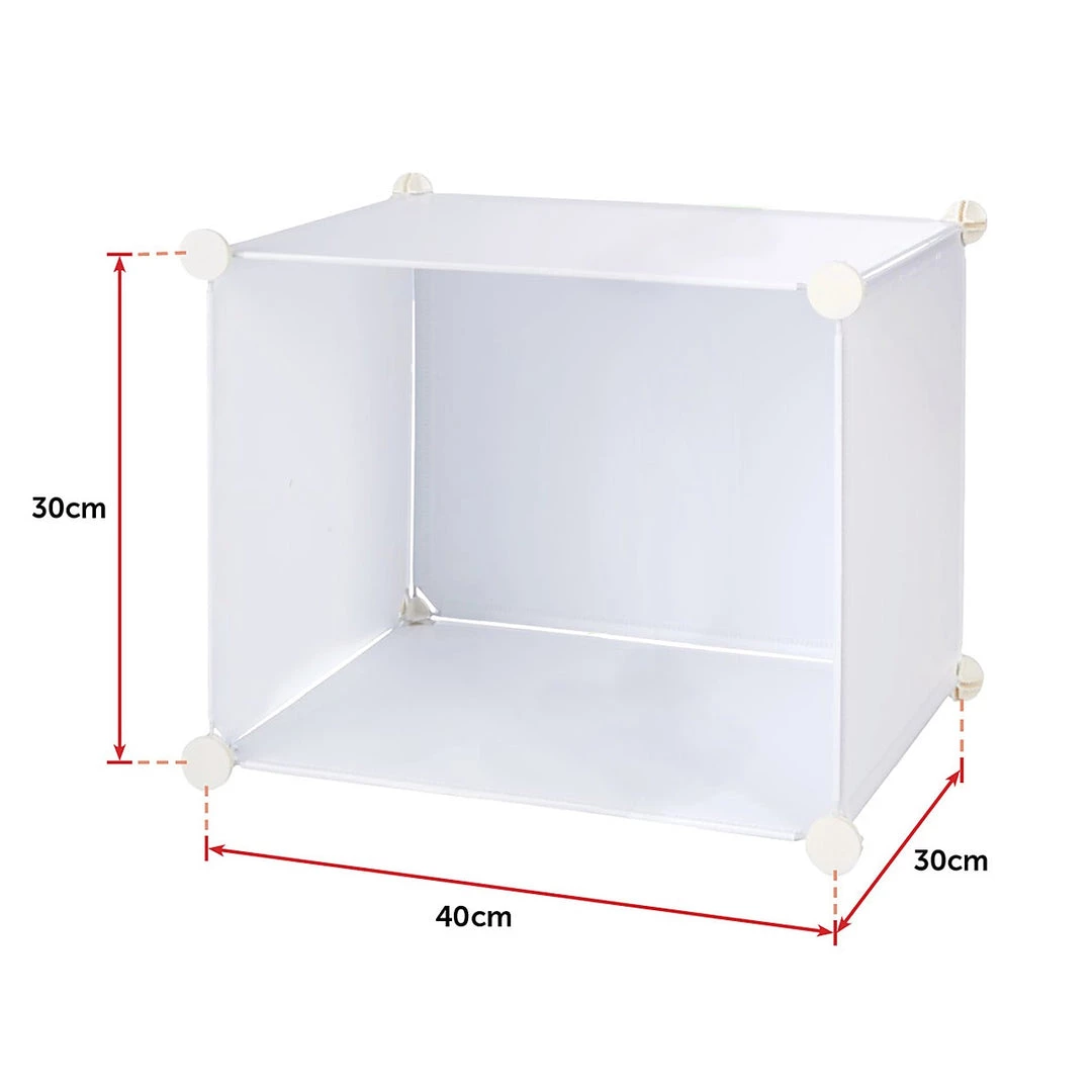 Randy & Travis Machinery White Cube DIY Shoe Cabinet Rack Storage Portable Stackable Organiser Stand