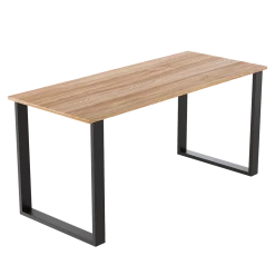 Della Francesca Furniture Rectangular-Shaped Table Bench Desk Legs Retro Industrial Design Fully Welded - Black