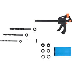 Randy & Travis Machinery 14X Pocket Hole Jig Kit Woodworking Drill Hole Locator Craft Carpenters + F Clip Home & Lifestyle