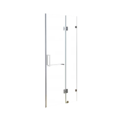 Della Francesca DIY & Renovation 120 X 200cm Wall To Wall Frameless Shower Screen In CHROME Hardware With SQUARE Handle