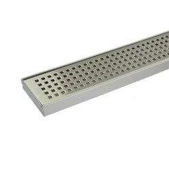 Della Francesca 900mm Bathroom Shower Stainless Steel Grate Drain W/ Centre Outlet Floor Waste