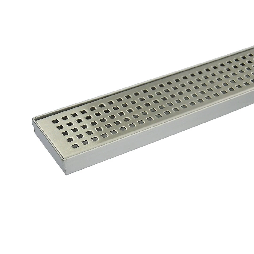 Della Francesca 900mm Bathroom Shower Stainless Steel Grate Drain W/ Centre Outlet Floor Waste