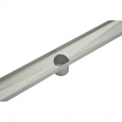 Della Francesca 900mm Bathroom Shower Stainless Steel Grate Drain W/ Centre Outlet Floor Waste