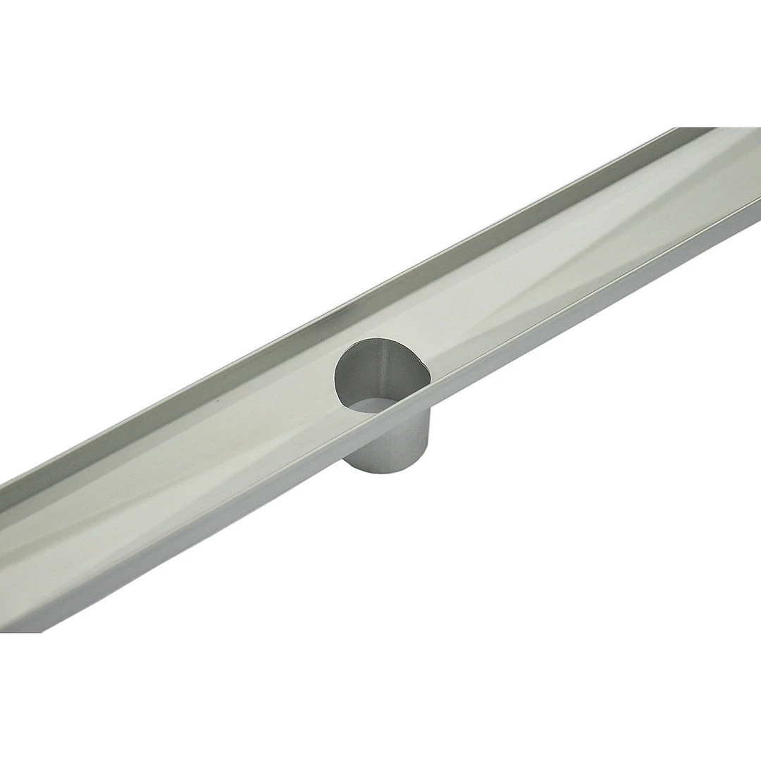 Della Francesca 900mm Bathroom Shower Stainless Steel Grate Drain W/ Centre Outlet Floor Waste
