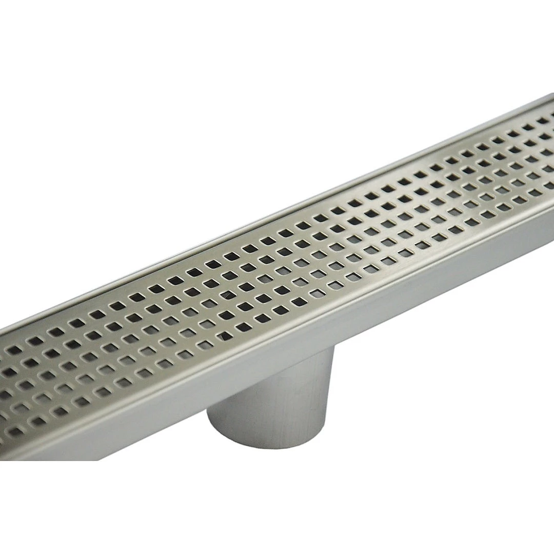 Della Francesca 900mm Bathroom Shower Stainless Steel Grate Drain W/ Centre Outlet Floor Waste