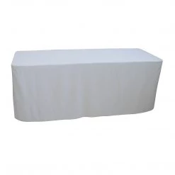 Brienz 6 Foot White Table Cloth Trestle Cover Home & Lifestyle