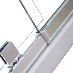 Della Francesca Front: (114~122) X 195cm Adjustable Semi Frameless Shower Screen In Chrome Side: (77~80) X 195cm DIY & Renovation