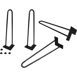 Randy & Travis Machinery Furniture Set Of 4 Industrial 12mm Steel Retro Hairpin Table Legs - 45cm Leg