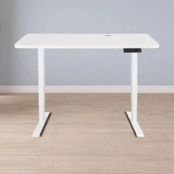 Furniture Palermo Standing Desk Sit Stand Height Adjustable Motorised 120cm Table Dual Motor