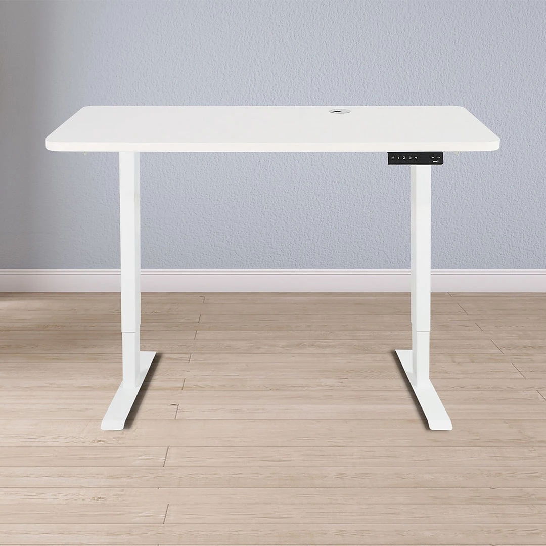 Furniture Palermo Standing Desk Sit Stand Height Adjustable Motorised 120cm Table Dual Motor