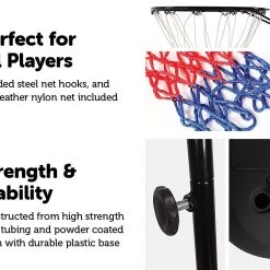 Randy & Travis Machinery Games & Hobbies Netball Ring With Stand Portable Pole Height Adjustable