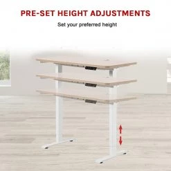 Palermo Standing Desk Sit Stand Height Adjustable Motorised 120cm Table Dual Motor Furniture