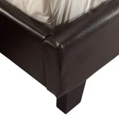 Palermo Furniture Double Bed Frame Brown PU Leather