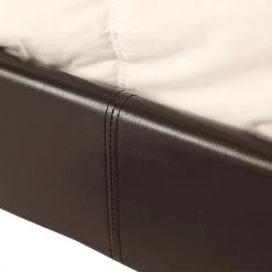 Palermo Furniture Double Bed Frame Brown PU Leather