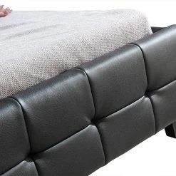 Palermo King Single Black PU Leather Deluxe Bed Frame Furniture
