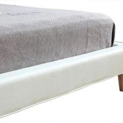 Palermo Double PU Leather Deluxe Bed Frame - White