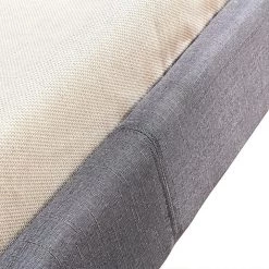Palermo King Single Bed Frame Grey Linen Fabric Furniture