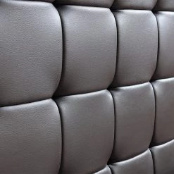 Palermo King Single Brown PU Leather Deluxe Bed Frame