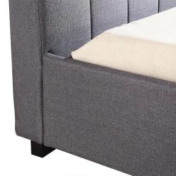 Palermo King Single Grey Linen Fabric Deluxe Bed Frame