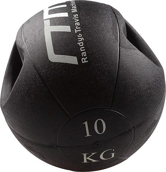 Randy & Travis Machinery 10kg Double-Handled Rubber Medicine Core Ball Sports & Fitness