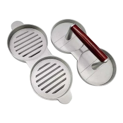 Randy & Travis Machinery Home & Lifestyle Double Burger Press Hamburger Maker Non Stick Aluminium Beef Patty Meat BBQ