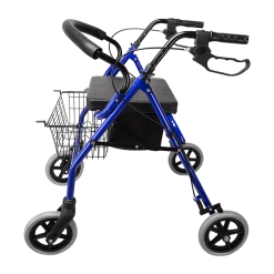 Randy & Travis Machinery Home & Lifestyle Rollator Walker Walking Frame With Wheels Zimmer Mobility Aids Seat Blue