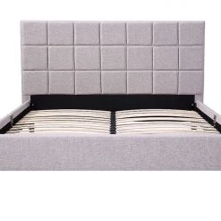 Palermo Queen Linen Fabric Bed Frame - Beige