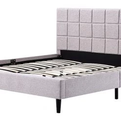 Palermo King Linen Fabric Bed Frame - Beige