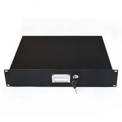 Randy & Travis Machinery 19" Rack Mount 2U Steel Plate DJ Drawer Equipment Cabinet Locking Lockable Furniture